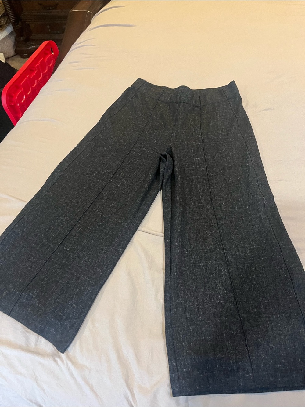 Jones New York Wide-Leg Ponte Pants in Charcoal